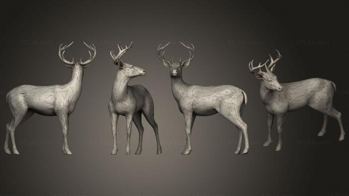 Animal figurines (Deer 2, STKJ_2079) 3D models for cnc